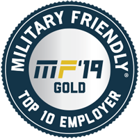 Military Friendly top 10 employer 2019