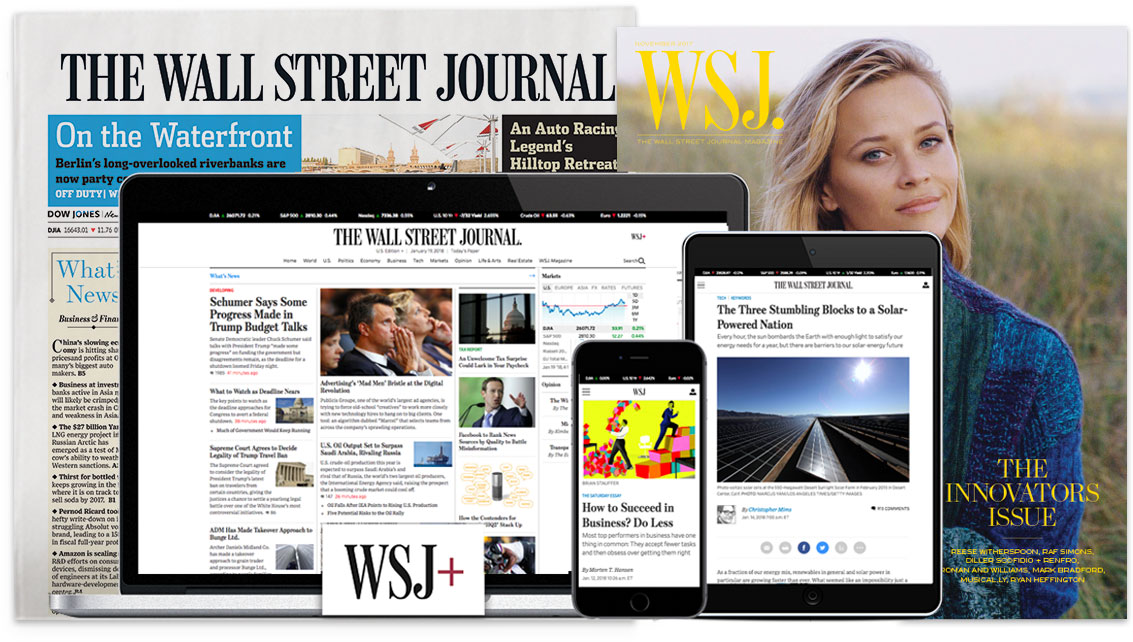 Wall Street Journal with digital devices